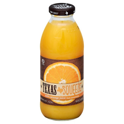 Texas Squeeze Juice Orange 100% Non Gmo - 16 Fl. Oz. - Image 1