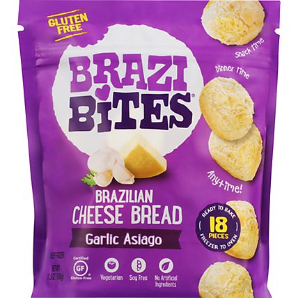 Brazi Bites Brazilian Cheese Bread Garlic Asiago 18 Count - 11.5 Oz - Image 2