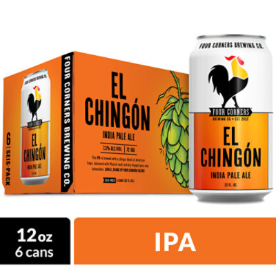 Four Corners El Chingon IPA Craft Beer Cans 7.3% ABV - 6-12 Fl. Oz. - Image 1