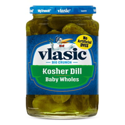 Vlasic Keto Friendly Kosher Dill Baby Whole Pickles - 24 Fl Oz