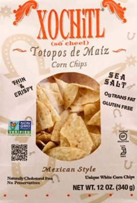 Xochitl Corn Chips Mexican Style White Sea Salt - 12 Oz - Image 2