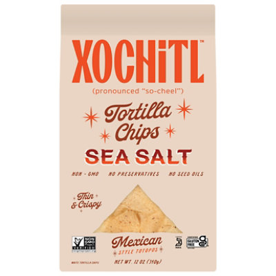 Xochitl Corn Chips Mexican Style White Sea Salt - 12 Oz