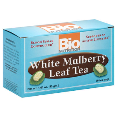 Bio Nutrition Leaf Tea White Mulberry Tea Bags 30 Count - 1.61 Oz - Image 1