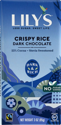 Lilys Chocolate Dark Chocolate Crispy Rice - 3.0 Oz - Image 2