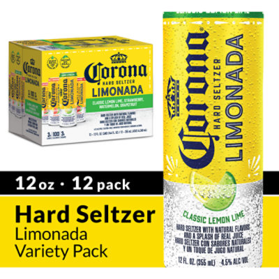 Corona Hard Seltzer Limonada Gluten Free Variety Pack Cans 4.5% ABV - 12 Fl. Oz. - Image 1