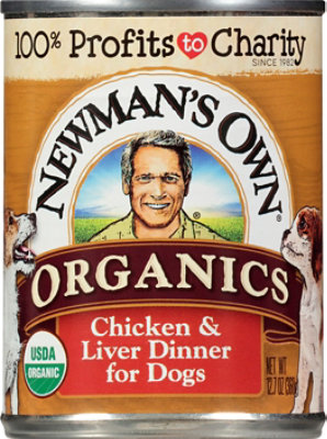 Newmans Own Organics Dog Food Grain Free Chicken Liver Dinner Can 12.7 Oz safeway