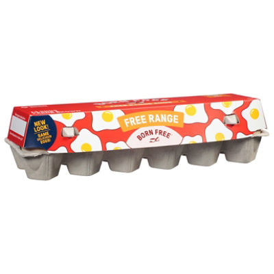 Born Free Eggs Free Range Large Brown - 12 Count