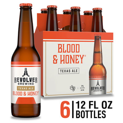 Revolver Blood & Honey Ale Craft American Ale Beer 7% ABV Bottles - 6-12 Fl. Oz. - Image 1