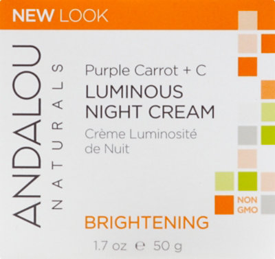 Andalou Naturals Purple Carrot + C Luminous Brightening Night Cream - 1.7 Oz - Image 2