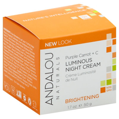 Andalou Naturals Purple Carrot + C Luminous Brightening Night Cream - 1.7 Oz - Image 1