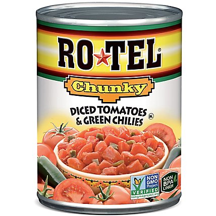 Rotel Chunky Diced Tomatoes And Green Chilies - 10 Oz - Image 2