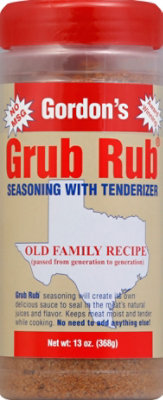 Gordons Grub Seasoning Rub with Tenderizer Old Family Recipe - 13 Oz - Image 2