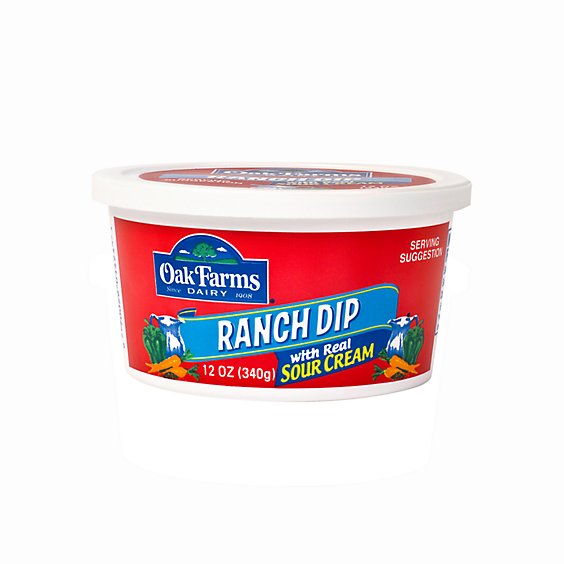 Oak Farms Ranch Dip With Real Sour Cream - 12 Oz