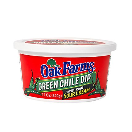 Oak Farms Green Chile Dip Plastic Cup - 12 Oz - Image 1