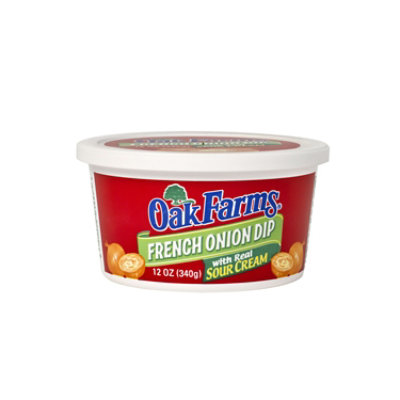 Oak Farms French Onion Dip Plastic Cup - 12 Oz - Image 1
