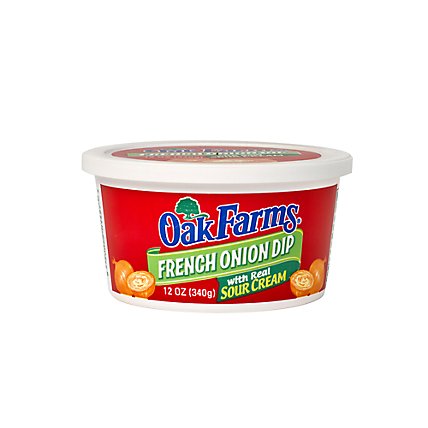Oak Farms French Onion Dip Plastic Cup - 12 Oz - Image 1