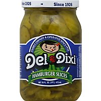 Del Dixi Pickles Hamburger Slice - 16 Fl. Oz. - Image 2
