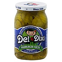 Del Dixi Pickles Hamburger Slice - 16 Fl. Oz. - Image 1
