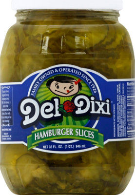 Del Dixi Pickles Hamburger Slice - 32 Fl. Oz. - Image 2