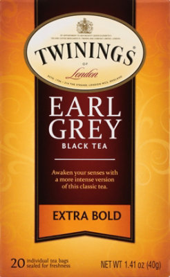 Twinings of London Black Tea Earl Grey Extra Bold - 20 Count - Image 2