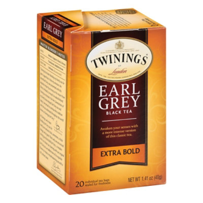 Twinings of London Black Tea Earl Grey Extra Bold - 20 Count - Image 1