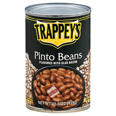 Trappeys Pinto Beans With Bacon - 15.5 Oz