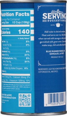 Blue Runner Red Beans Spicy Cream Style New Orleans - 27 Oz - Image 5