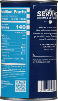 Blue Runner Navy Beans Spicy Cream Style New Orleans - 27 Oz - Image 5