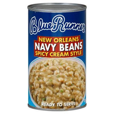 Blue Runner Navy Beans Spicy Cream Style New Orleans - 27 Oz - Image 1