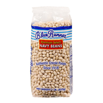 Blue Runner Beans Creole Cream Style Dry Navy - 16 Oz - Image 1