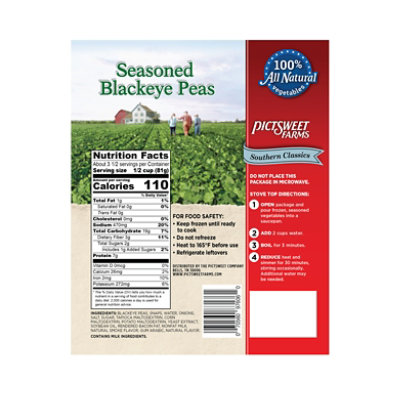 Pictsweet Farms Peas Southern Classics Blackeye Seasoned - 10 Oz - Image 5