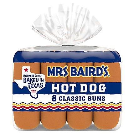 Mrs Baird's Classic Hot Dog Buns - 12 Oz