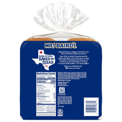 Mrs Baird's Hamburger Buns - 12 Oz - Image 5