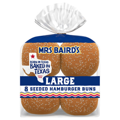 Mrs Baird's Large Seeded Hamburger Buns - 18.25 Oz - Image 1