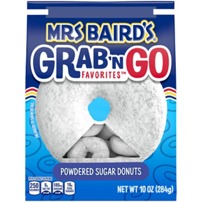 Mrs Baird's Grab n Go Favorites Powdered Sugar Donuts - 10 Oz - Image 2