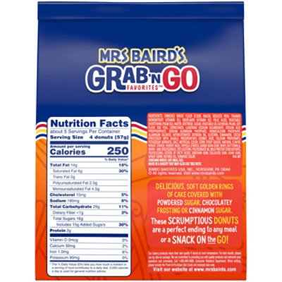Mrs Baird's Grab N Go Favorites Cinnamon Sugar Donuts - 10 Oz - Image 5