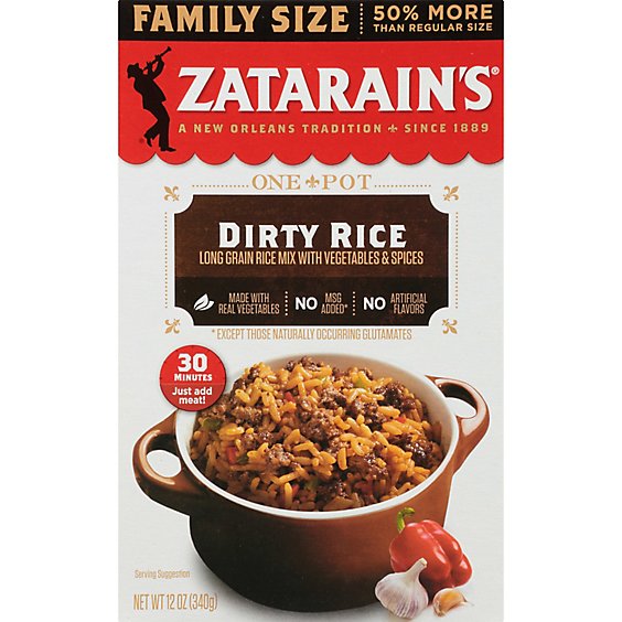 Zatarain's Family Size Dirty Rice Mix - 12 Oz