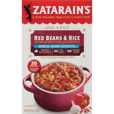 Zatarain's Reduced Sodium Red Beans & Rice Mix - 8 Oz - Image 1