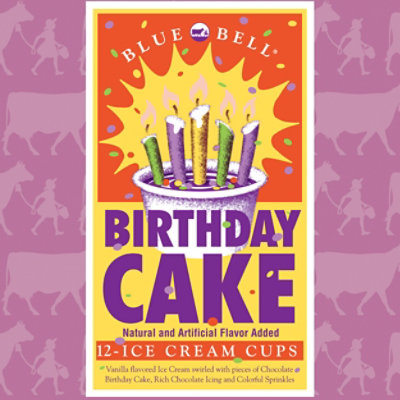 Blue Bell Birthday Cake Cups - 12-3 Fl. Oz. - Image 3