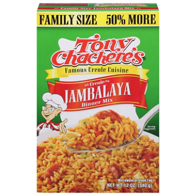 Tony Chacheres Dinner Mix Creole Jambalaya Family Size Box - 12 Oz - Image 3