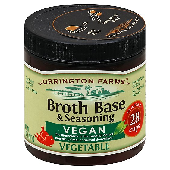 Orrington Farms Broth Bases & Seasoning Vegan Vegetable Flavored 28 Cups - 6 Oz
