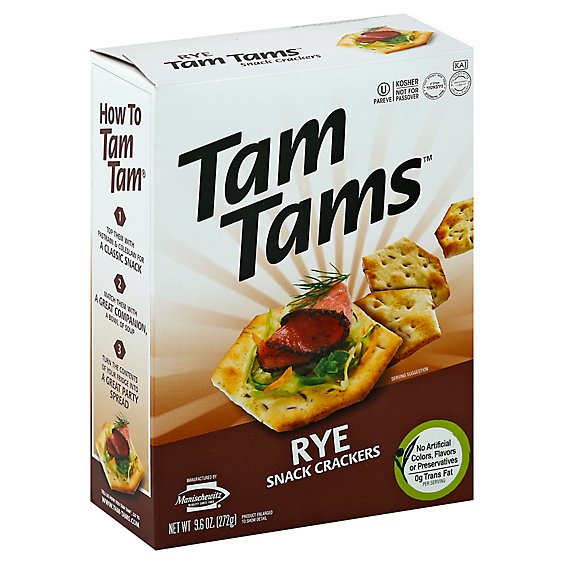 Tam Tams Rye Snack Crackers - 9.6 Oz