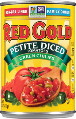 Red Gold Tomatoes Petite Diced Green Chilies - 14.5 Oz - Image 2