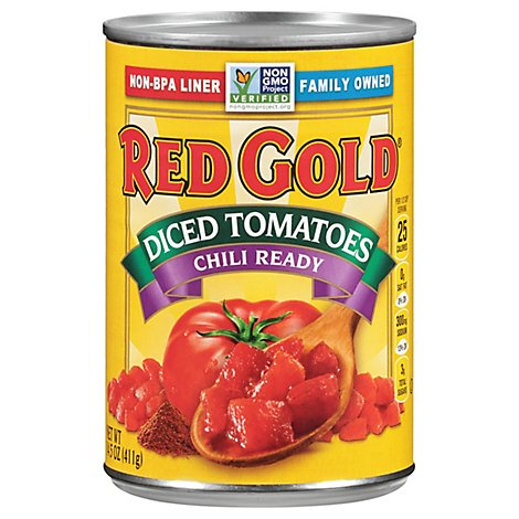 Red Gold Tomatoes Diced Chili Ready - 14.5 Oz