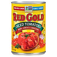 Red Gold Tomatoes Diced Basil Garlic & Oregano - 14.5 Oz - Image 1