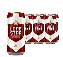 Lone Star Beer Lager Cans - 6-16 Fl. Oz.