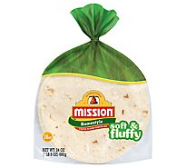 Mission Tortillas Flour Homestyle Soft & Fluffy Fajita Bag 16 Count - 24 Oz