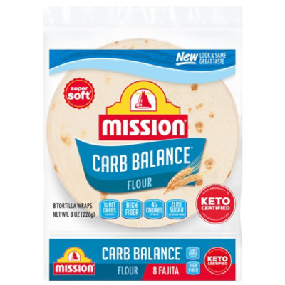 Mission Carb Balance Tortillas Flour Fajita Small Bag 8 Count - 8 Oz - Image 1