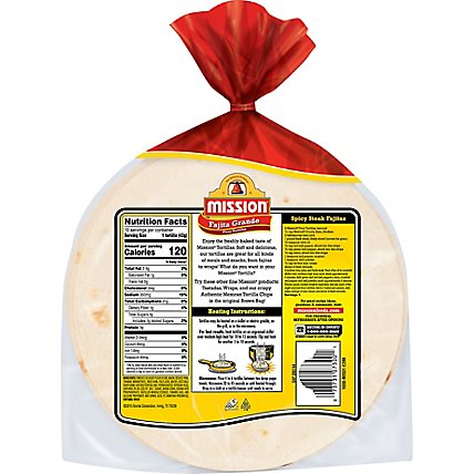 Mission Tortillas Flour Fajita Grande Bag 10 Count - 15 Oz - Image 6