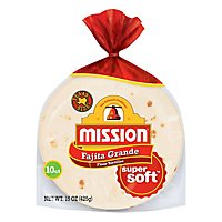 Mission Tortillas Flour Fajita Grande Bag 10 Count - 15 Oz - Image 1